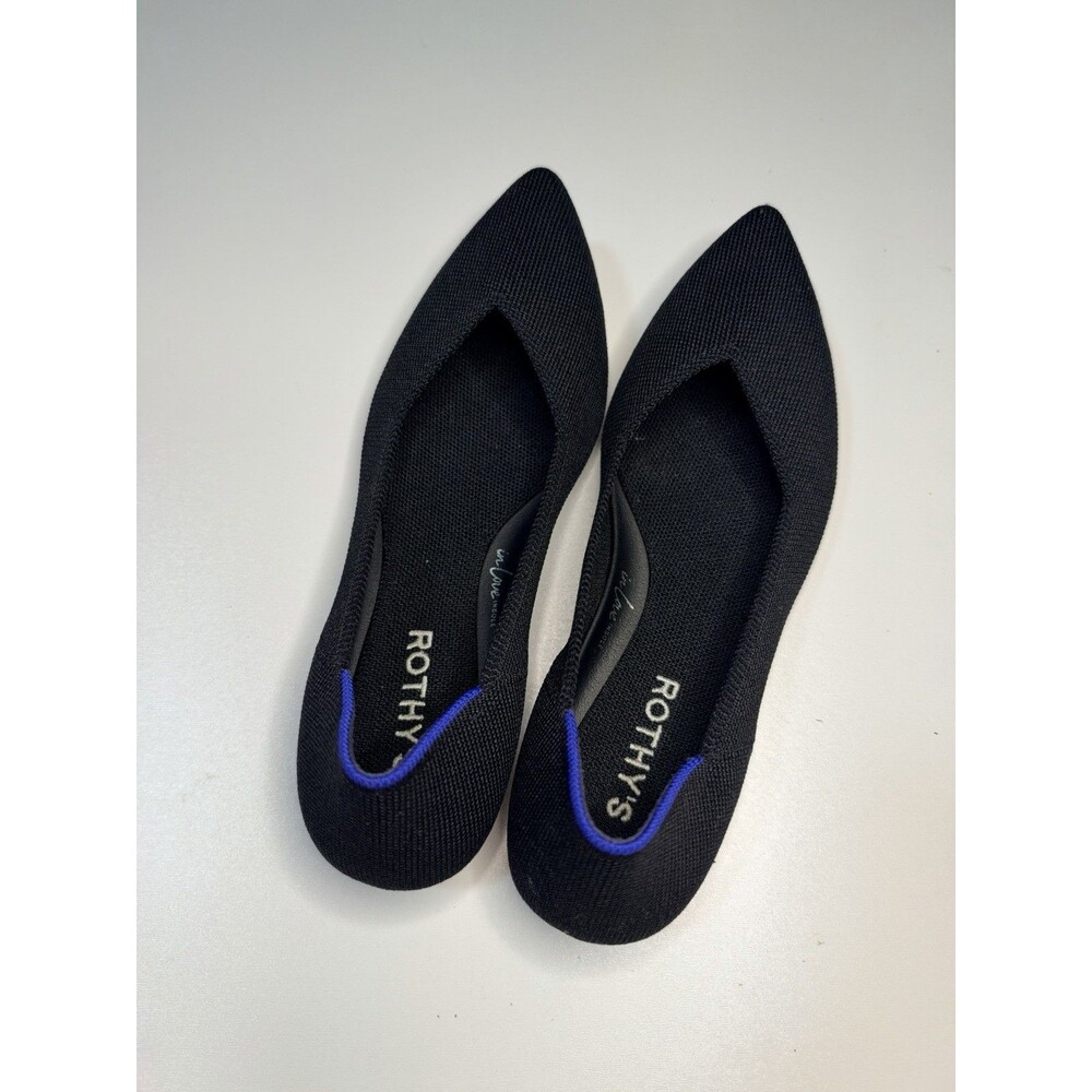 ROTHY'S The Point Black Flats Slip On Shoes Women's Size 7